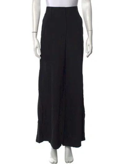 Pre-owned Ulla Johnson Wide Leg Pants In Black