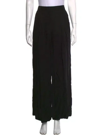 Pre-owned Ulla Johnson Wide Leg Pants In Black