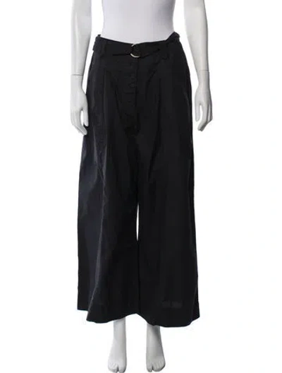 Pre-owned Ulla Johnson Wide Leg Pants In Black