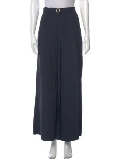 Pre-owned Ulla Johnson Wide Leg Pants In Blue