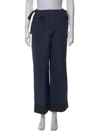 Pre-owned Ulla Johnson Wide Leg Pants In Blue
