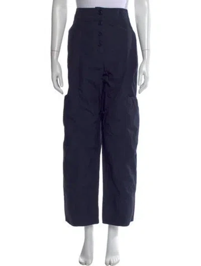 Pre-owned Ulla Johnson Wide Leg Pants In Blue