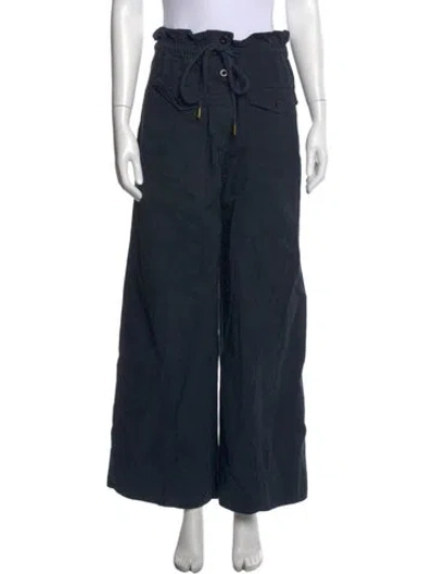 Pre-owned Ulla Johnson Wide Leg Pants In Blue
