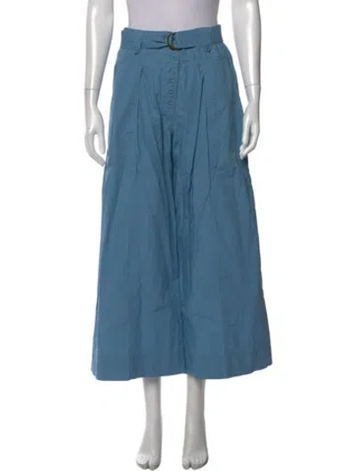 Pre-owned Ulla Johnson Wide Leg Pants In Blue