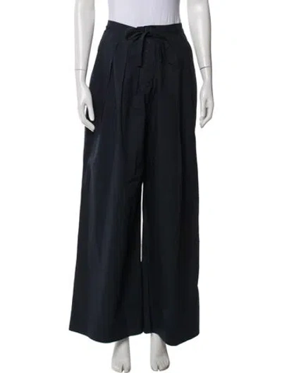 Pre-owned Ulla Johnson Wide Leg Pants In Blue