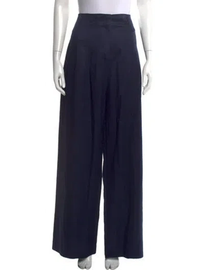 Pre-owned Ulla Johnson Wide Leg Pants In Blue