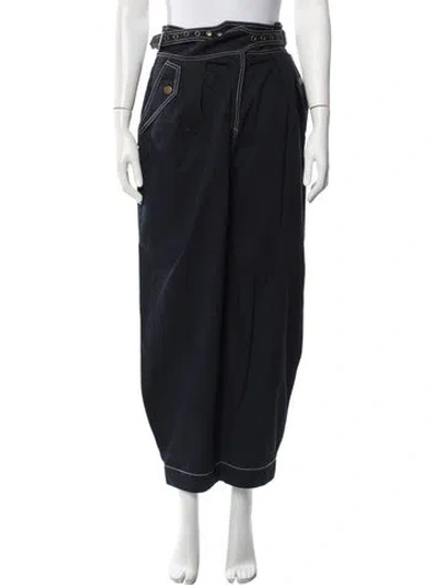 Pre-owned Ulla Johnson Wide Leg Pants In Blue