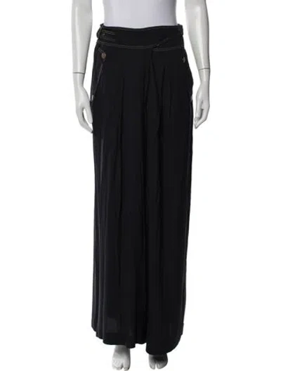 Pre-owned Ulla Johnson Wide Leg Pants In Blue