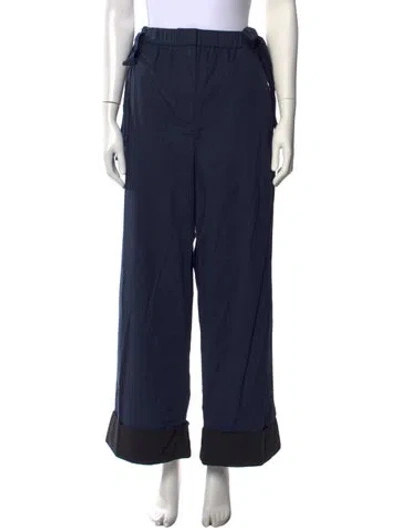 Pre-owned Ulla Johnson Wide Leg Pants In Blue