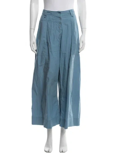 Pre-owned Ulla Johnson Wide Leg Pants In Blue