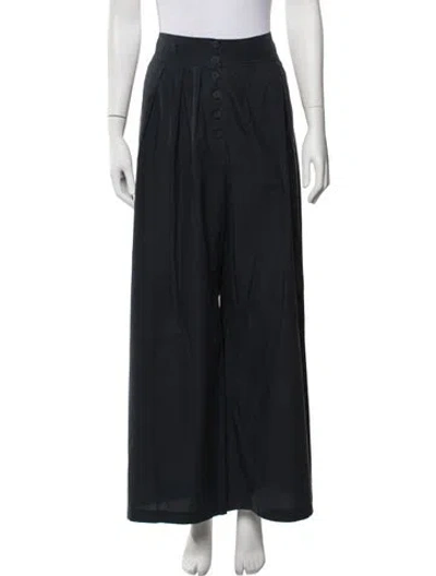 Pre-owned Ulla Johnson Wide Leg Pants In Blue