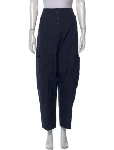 Pre-owned Ulla Johnson Wide Leg Pants In Blue
