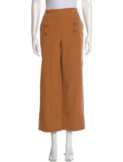 Pre-owned Ulla Johnson Wide Leg Pants In Brown