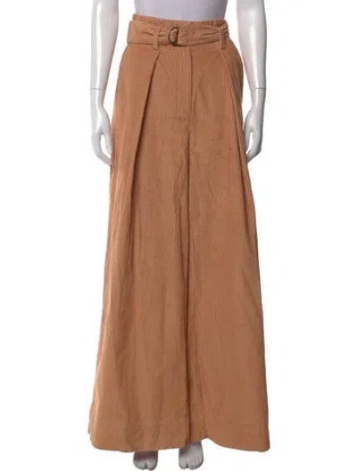 Pre-owned Ulla Johnson Wide Leg Pants In Brown