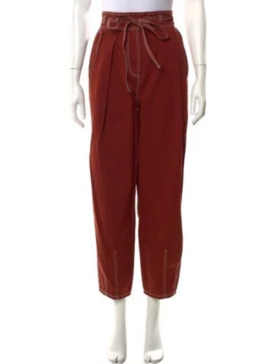 Pre-owned Ulla Johnson Wide Leg Pants In Brown