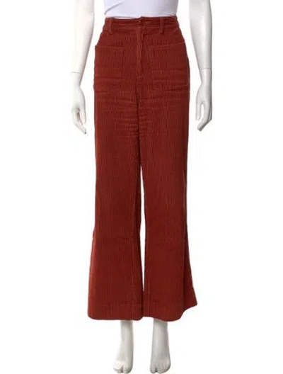 Pre-owned Ulla Johnson Wide Leg Pants In Brown