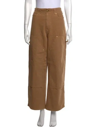 Pre-owned Ulla Johnson Wide Leg Pants In Brown