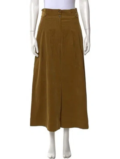 Pre-owned Ulla Johnson Wide Leg Pants In Brown