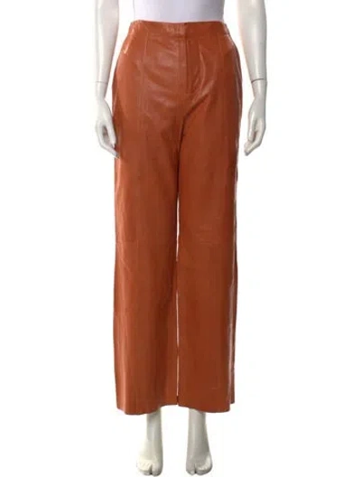 Pre-owned Ulla Johnson Wide Leg Pants In Brown
