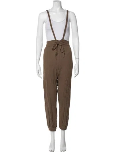 Pre-owned Ulla Johnson Wide Leg Pants In Brown