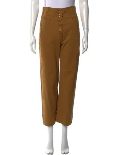 Pre-owned Ulla Johnson Wide Leg Pants In Brown