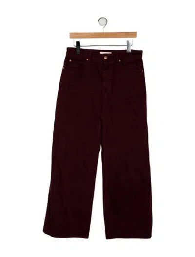 Pre-owned Ulla Johnson Wide Leg Pants In Burgundy