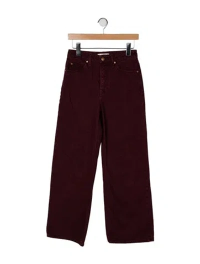 Pre-owned Ulla Johnson Wide Leg Pants In Burgundy