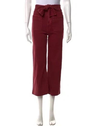 Pre-owned Ulla Johnson Wide Leg Pants In Burgundy