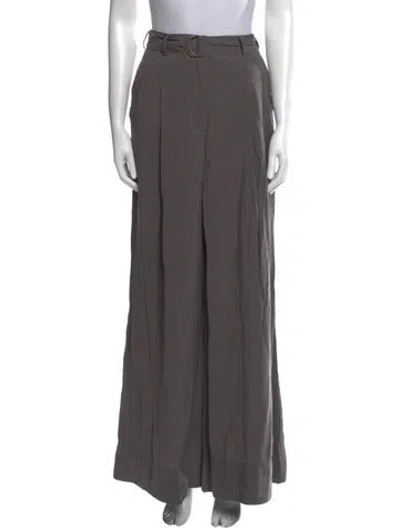 Pre-owned Ulla Johnson Wide Leg Pants In Gray
