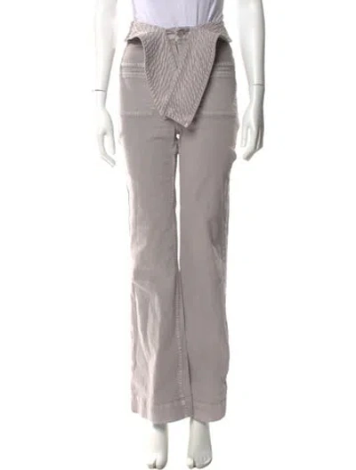 Pre-owned Ulla Johnson Wide Leg Pants In Gray