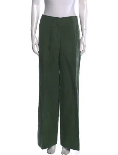 Pre-owned Ulla Johnson Wide Leg Pants In Green