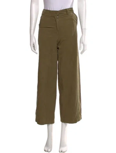 Pre-owned Ulla Johnson Wide Leg Pants In Green