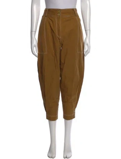 Pre-owned Ulla Johnson Wide Leg Pants In Green