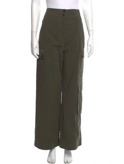 Pre-owned Ulla Johnson Wide Leg Pants In Green
