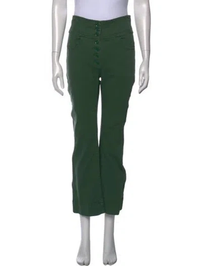 Pre-owned Ulla Johnson Wide Leg Pants In Green