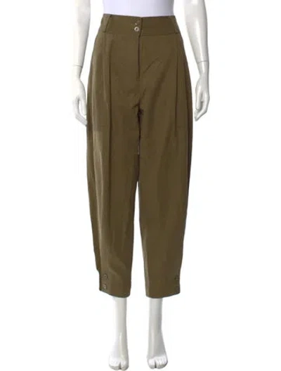 Pre-owned Ulla Johnson Wide Leg Pants In Green