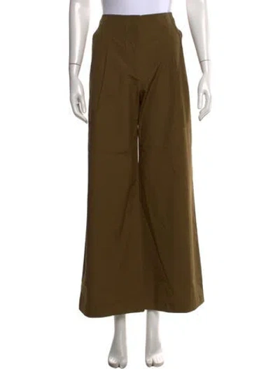 Pre-owned Ulla Johnson Wide Leg Pants In Green