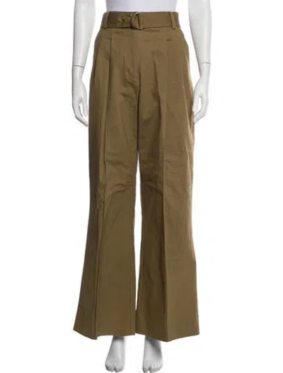Pre-owned Ulla Johnson Wide Leg Pants In Green