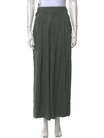 Pre-owned Ulla Johnson Wide Leg Pants In Green