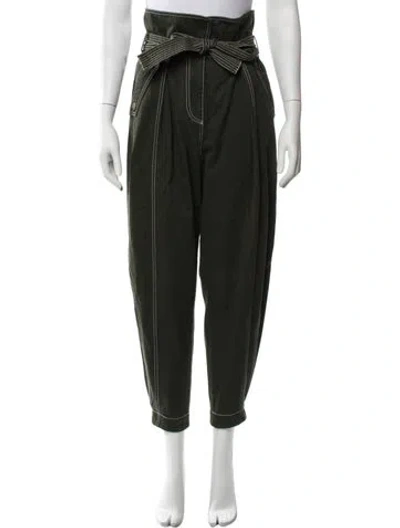 Pre-owned Ulla Johnson Wide Leg Pants In Green
