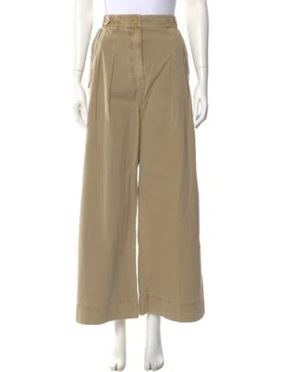 Pre-owned Ulla Johnson Wide Leg Pants In Neutral