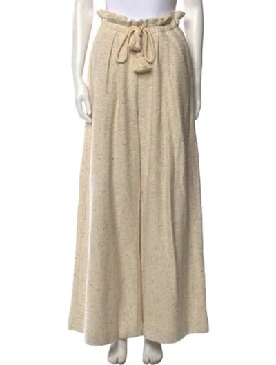 Pre-owned Ulla Johnson Wide Leg Pants In Neutral