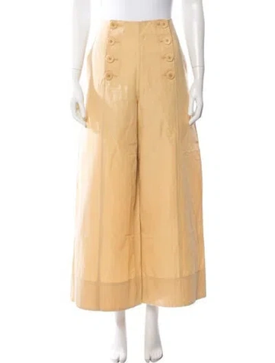 Pre-owned Ulla Johnson Wide Leg Pants In Neutral