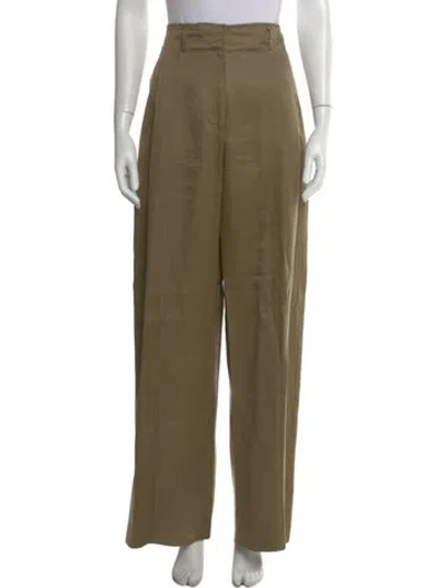 Pre-owned Ulla Johnson Wide Leg Pants In Neutral