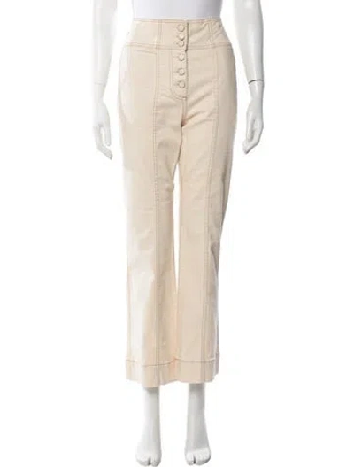 Pre-owned Ulla Johnson Wide Leg Pants In Neutral