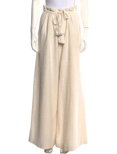 Pre-owned Ulla Johnson Wide Leg Pants In Neutral