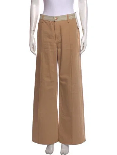 Pre-owned Ulla Johnson Wide Leg Pants In Neutral