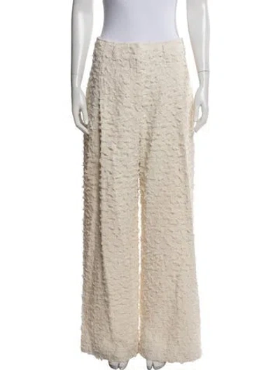 Pre-owned Ulla Johnson Wide Leg Pants In Neutral