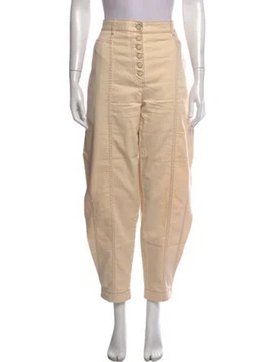 Pre-owned Ulla Johnson Wide Leg Pants In Neutrals