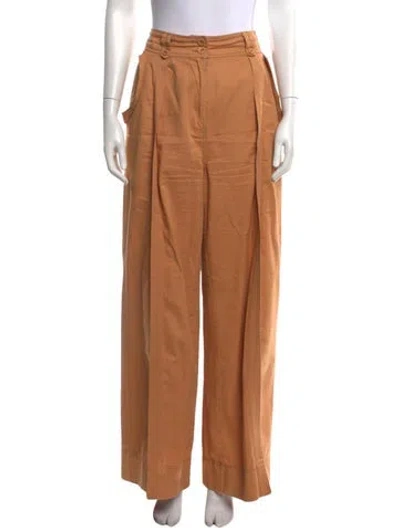 Pre-owned Ulla Johnson Wide Leg Pants In Neutrals
